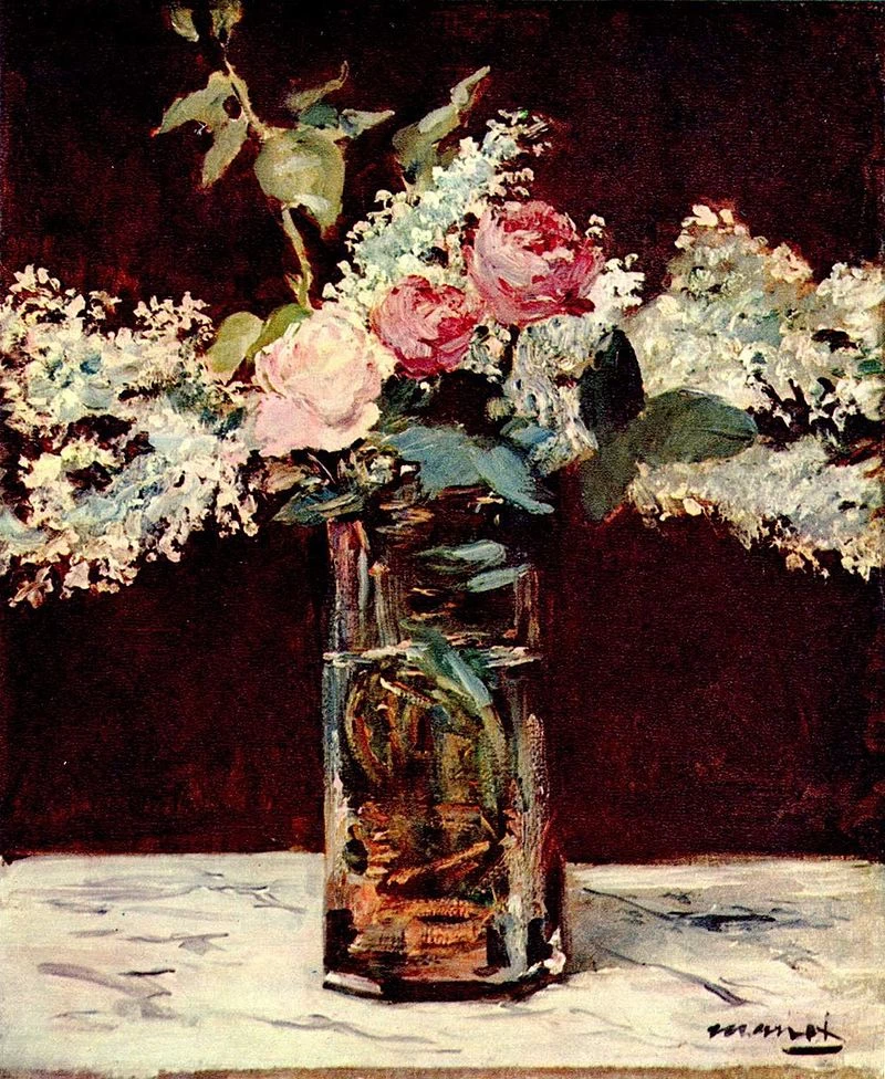  108-Édouard Manet, Fiori in un vaso di vetro, 1883 
